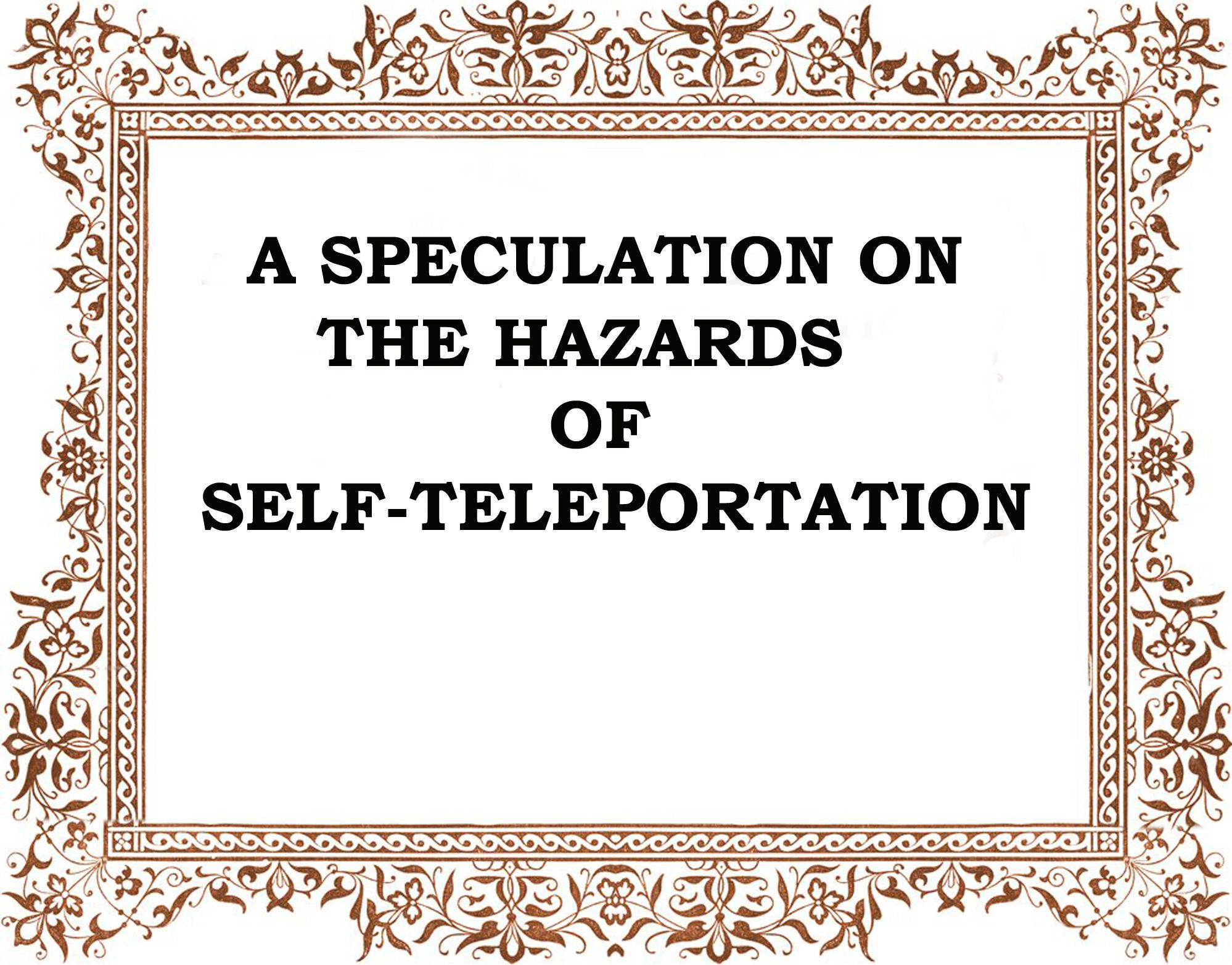 Idle Thoughts on Teleportation