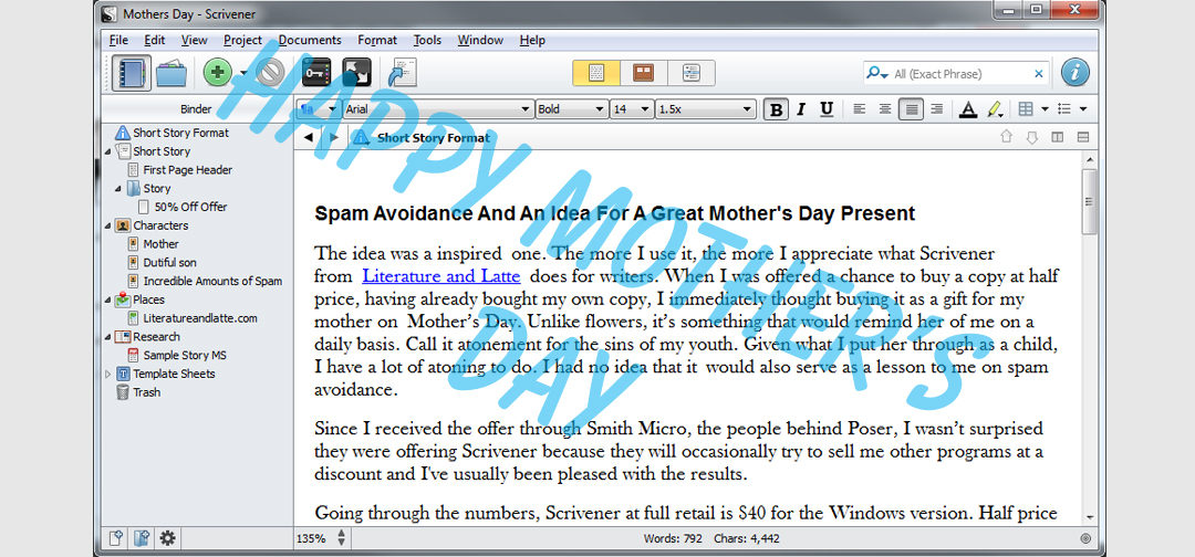 Spam Avoidance And An Idea For A Great Mother’s Day Present