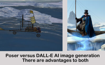 DALL-E versus Poser Image Generation, Both Have Their Place